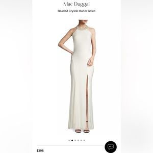 Mac Duggal
Beaded Crystal Halter Gown